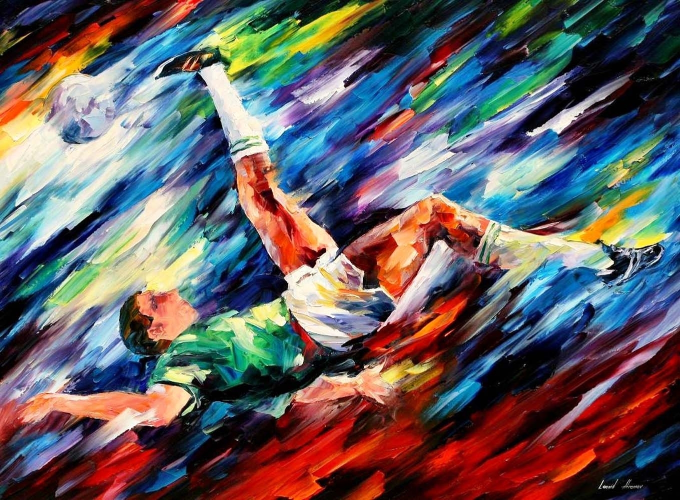 Football painting. Афремов тореадор. Афремов Джим 